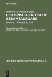 book Historisch-kritische Gesamtausgabe: Band XVIII Der Weltmann und der Dichter