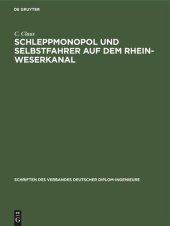 book Schleppmonopol und Selbstfahrer auf dem Rhein-Weserkanal