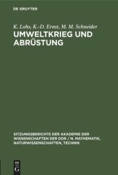 book Umweltkrieg und Abrüstung