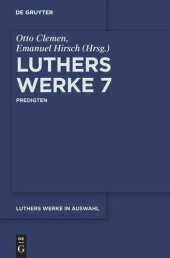 book Luthers Werke in Auswahl: Band 7 Predigten