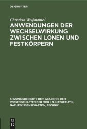 book Anwendungen der Wechselwirkung zwischen lonen und Festkörpern