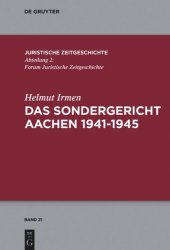 book Das Sondergericht Aachen 1941-1945