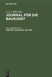 book Journal für die Baukunst: Band 69 Januar bis Juni 1892