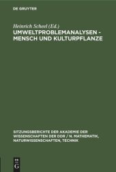 book Umweltproblemanalysen - Mensch und Kulturpflanze