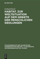 book Habitat. Zur Weltsituation auf dem Gebiete der menschlichen Siedlungen