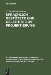 book Sprachlich gestützte und geleitete EDV-Projektierung