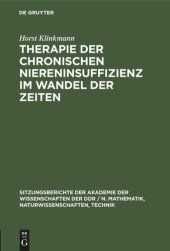 book Therapie der chronischen Niereninsuffizienz im Wandel der Zeiten