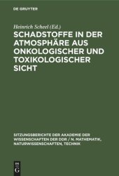 book Schadstoffe in der Atmosphäre aus onkologischer und toxikologischer Sicht