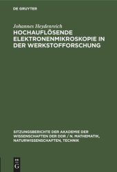 book Hochauflösende Elektronenmikroskopie in der Werkstofforschung