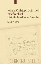 book Briefwechsel: Band 17 April 1751 − Oktober 1751