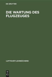 book Die Wartung des Flugzeuges