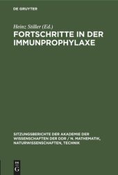 book Fortschritte in der Immunprophylaxe