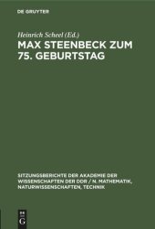 book Max Steenbeck zum 75. Geburtstag