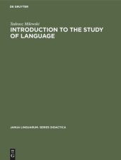 book Introduction to the Study of Language