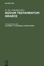 book Novum Testamentum Graece: Volumen 1 IV Evangelia complectens