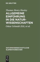 book Allgemeine Einführung in die Naturwissenschaften