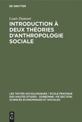 book Introduction à deux théories d'anthropologie sociale: Groupes de filiation et alliance de mariage