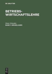 book Betriebswirtschaftslehre: Band 1 Grundlagen