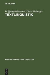 book Textlinguistik: eine Einführung