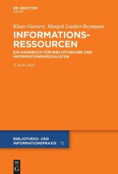 book Informationsressourcen: Ein Handbuch für Bibliothekare und Informationsspezialisten