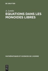 book Equations dans les monoides libres