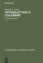 book Introduction à l’algèbre