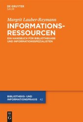 book Informationsressourcen: Ein Handbuch für Bibliothekare und Informationsspezialisten