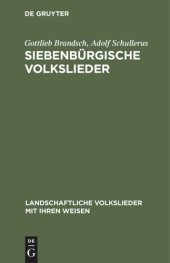 book Siebenbürgische Volkslieder