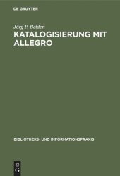 book Katalogisierung mit Allegro