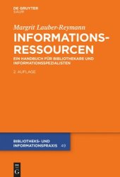 book Informationsressourcen: Ein Handbuch für Bibliothekare und Informationsspezialisten