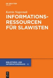 book Informationsressourcen für Slawisten