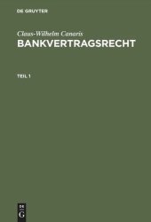 book Bankvertragsrecht: Teil 1