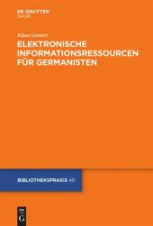 book Elektronische Informationsressourcen für Germanisten