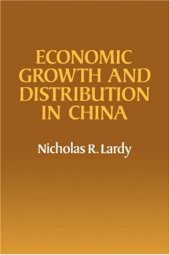 book Economic Growth and Distribution in China