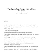 book The Case of the Sleepwalker's Niece