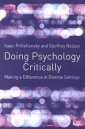 book Doing Psychology Critically: Making a Difference in Diverse Settings