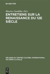 book Entretiens sur la Renaissance du 12e siècle