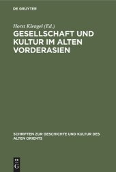 book Gesellschaft und Kultur im alten Vorderasien