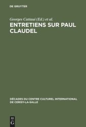 book Entretiens sur Paul Claudel