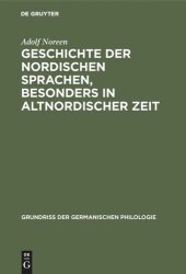 book Geschichte der nordischen Sprachen, besonders in altnordischer Zeit