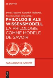 book Philologie als Wissensmodell / La philologie comme modèle de savoir