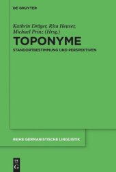 book Toponyme: Standortbestimmung und Perspektiven