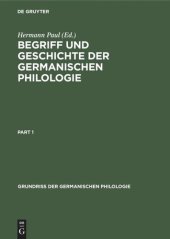 book Begriff und Geschichte der germanischen Philologie