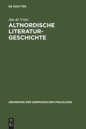 book Altnordische Literaturgeschichte