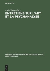 book Entretiens sur l'art et la psychanalyse