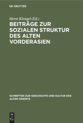 book Beiträge zur sozialen Struktur des Alten Vorderasien