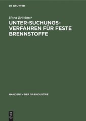 book Untersuchungsverfahren für feste Brennstoffe