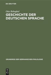 book Geschichte der deutschen Sprache