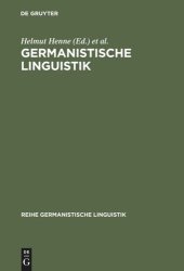 book Germanistische Linguistik: Konturen eines Faches