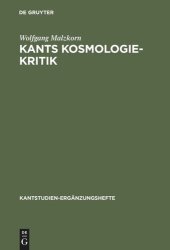 book Kants Kosmologie-Kritik: Eine formale Analyse der Antinomienlehre